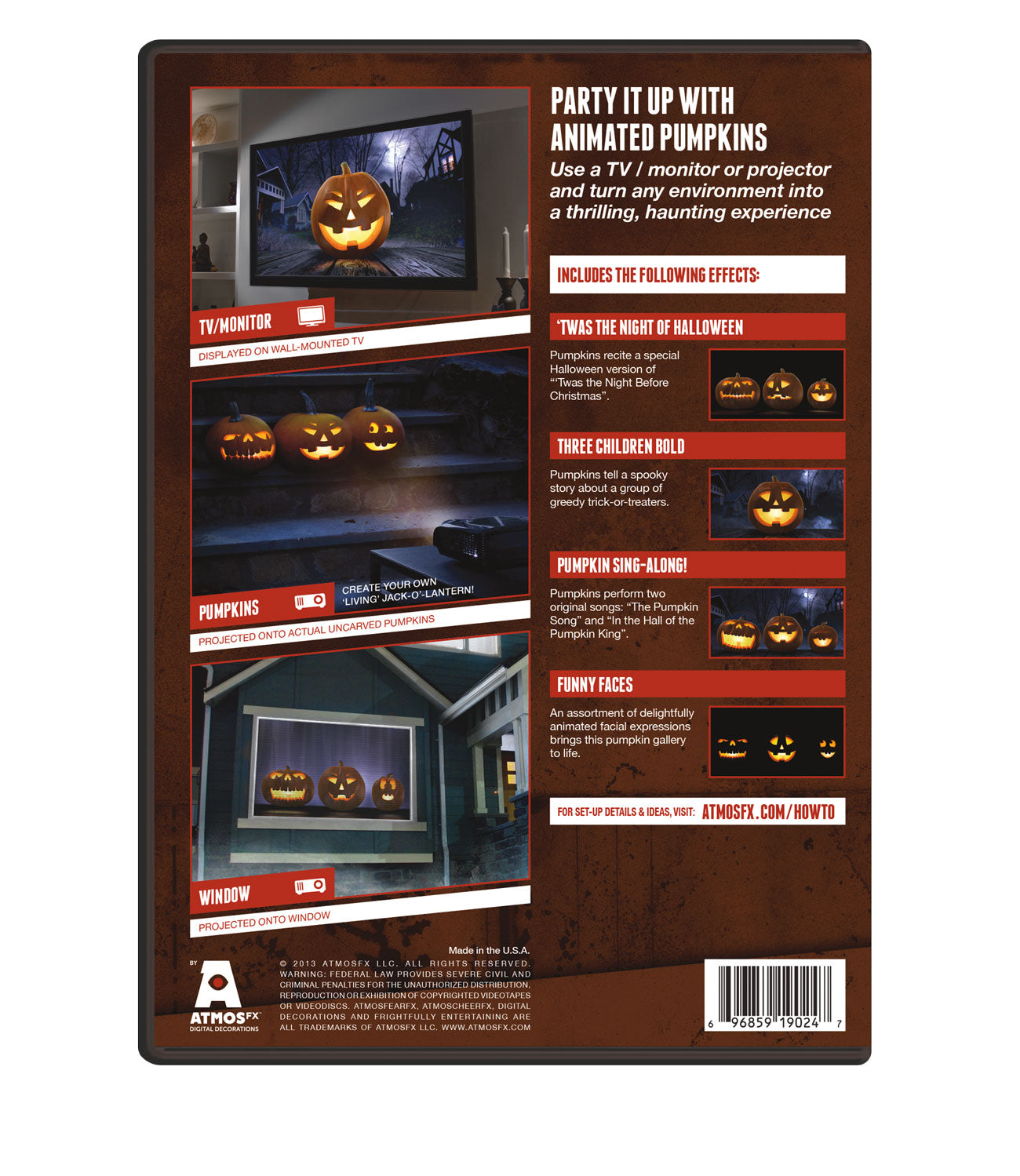 AtmosFX Jack-O-Lantern Jamboree Halloween Digital Decoration on DVD