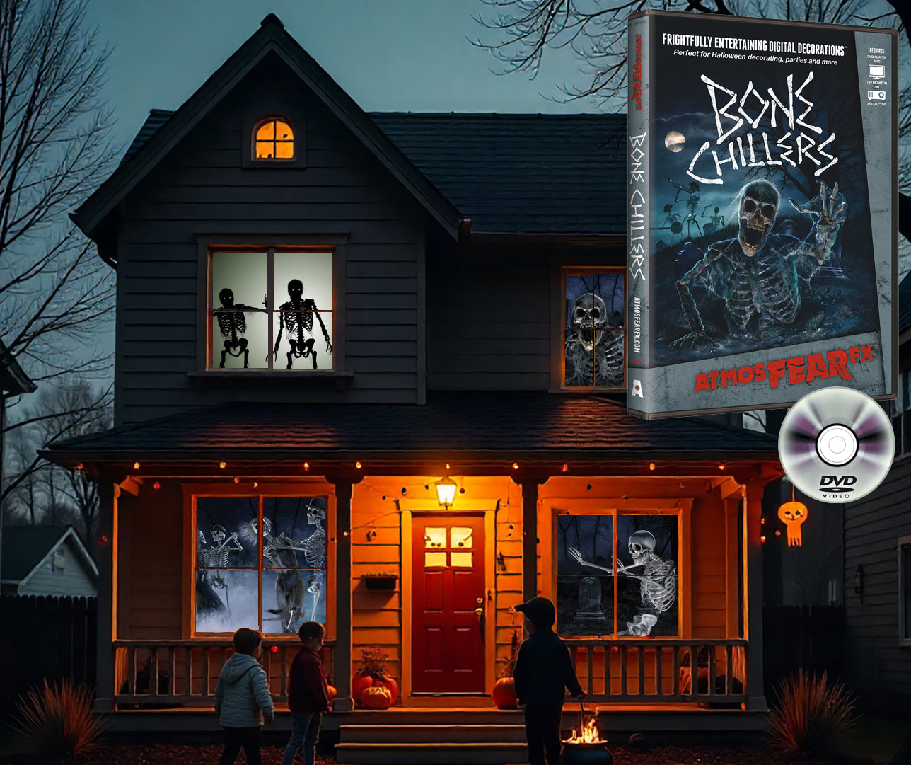 AtmosFX Bone Chillers Halloween Digital Decoration on DVD