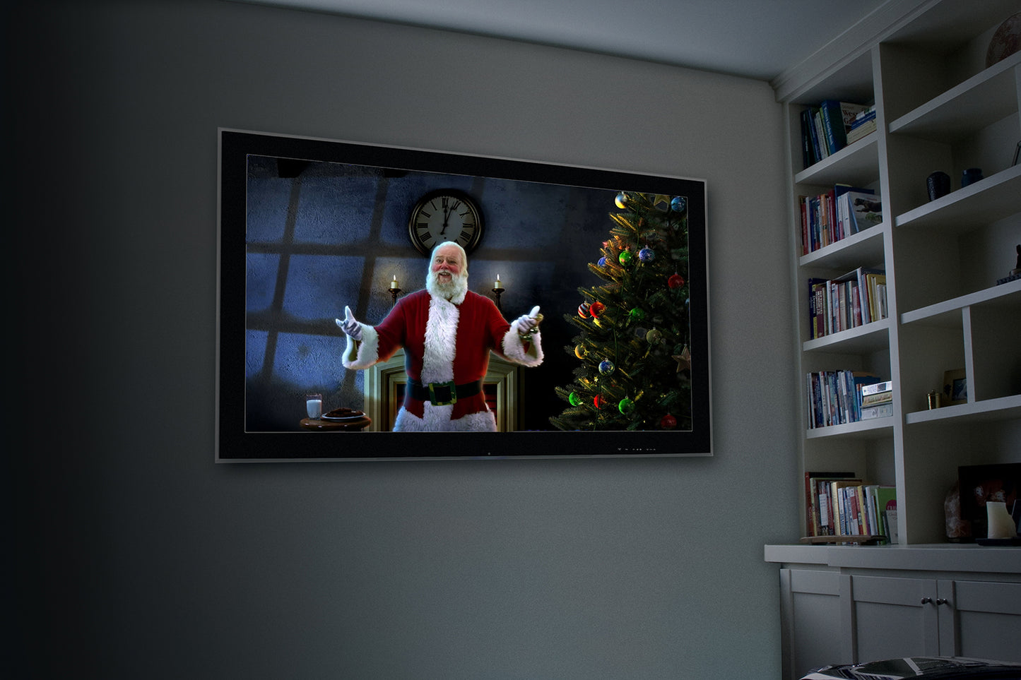 AtmosFX Christmas Digital Decoration on USB + 48" x 72" White Fabric Rear Projection Screen