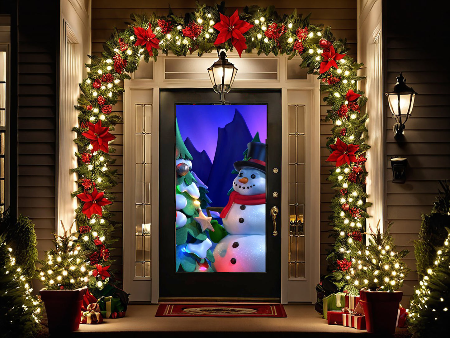 AtmosFX Christmas Digital Decoration on USB + 48" x 72" White Fabric Rear Projection Screen