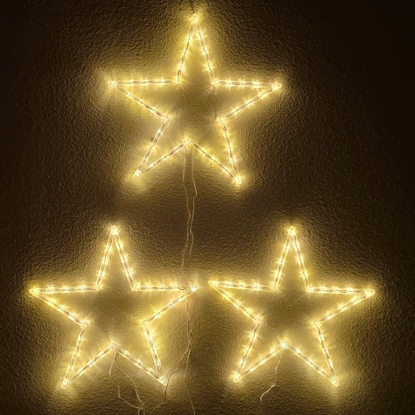 Foldable Stars - Cool White (3 Stars Included) - 120 Total LED Lights - 8 Lighting Modes - 18" Tall