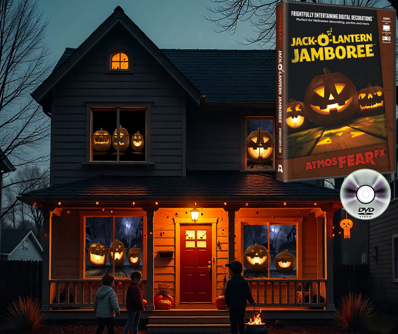 AtmosFX Jack-O-Lantern Jamboree Halloween Digital Decoration on DVD