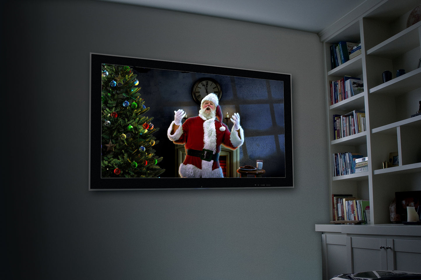 AtmosFX Night Before Christmas DVD + 48" x 72" White Holographic Screen for Christmas Projection