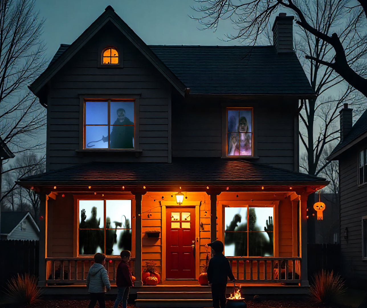 AtmosFX Night Stalkers Digital Decorations DVD for Halloween Holiday Projection Decorating