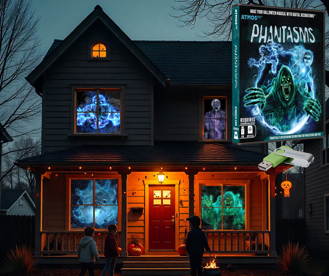 AtmosFX Phantasms Halloween Digital Decoration on USB