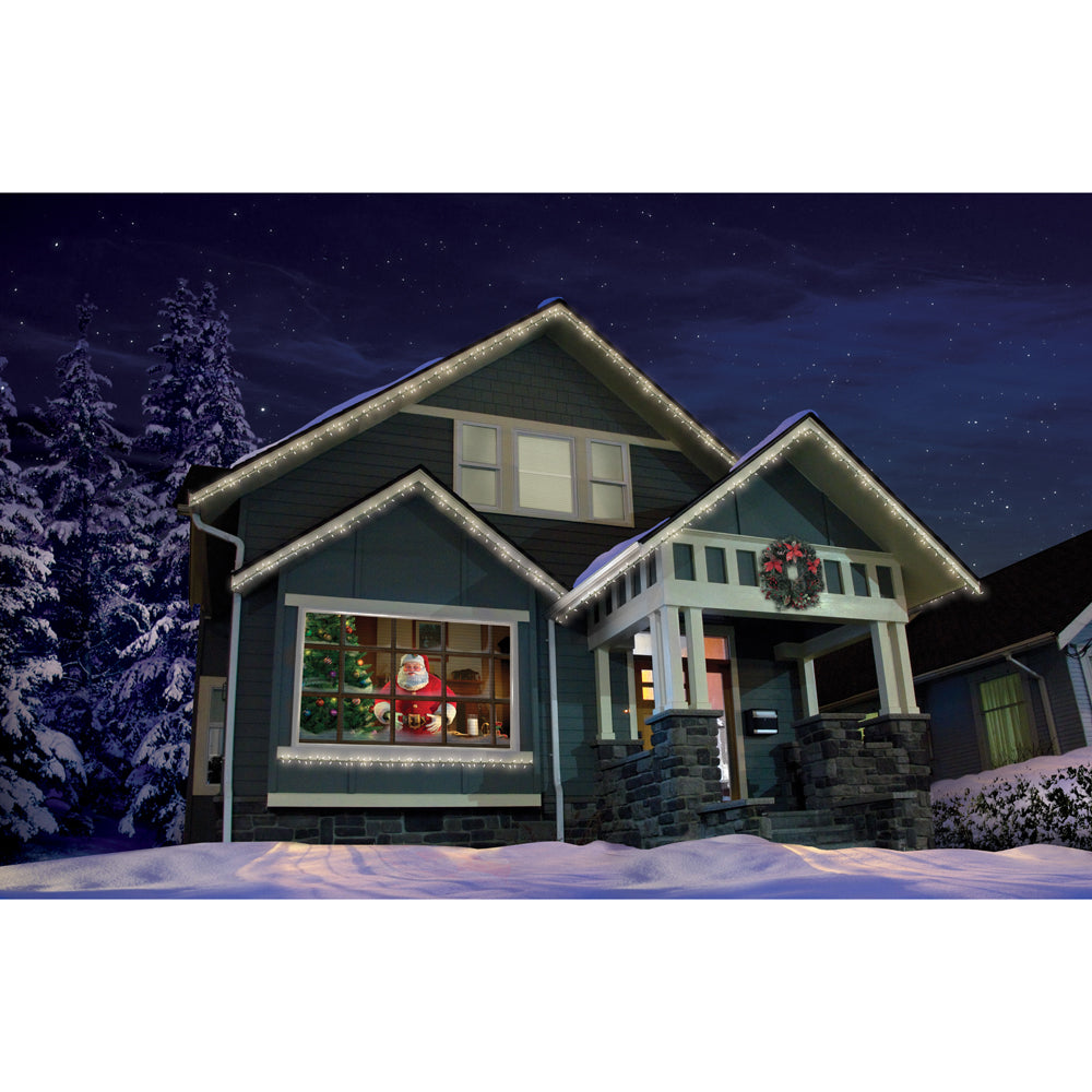 AtmosFX Santa's Visit DVD + 48" x 72" White Holographic Screen for Christmas Projection