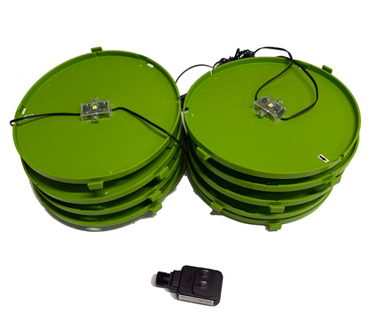 Set of 10 - Base Plates for 8" Tall Sugar Coated LED Gumdrop Christmas Pathway Light