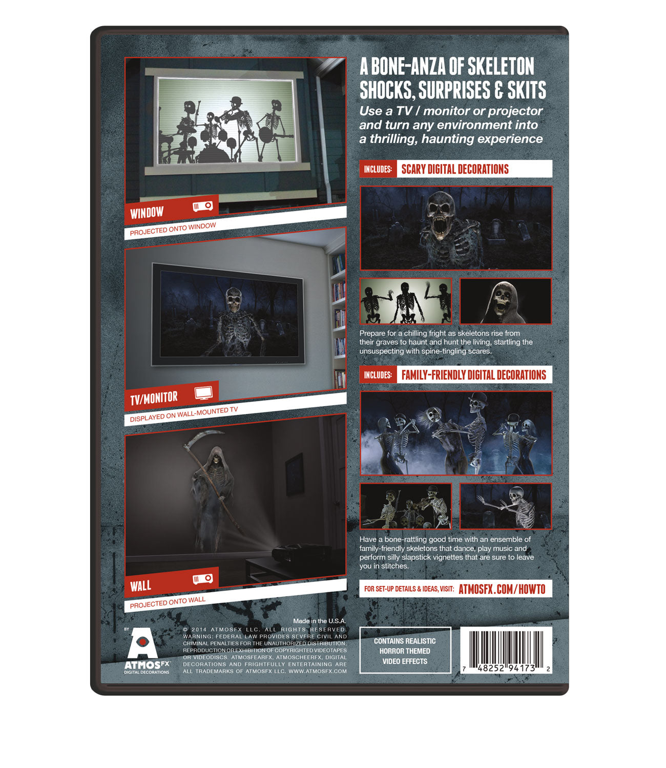 AtmosFX Bone Chillers Halloween Digital Decoration on DVD