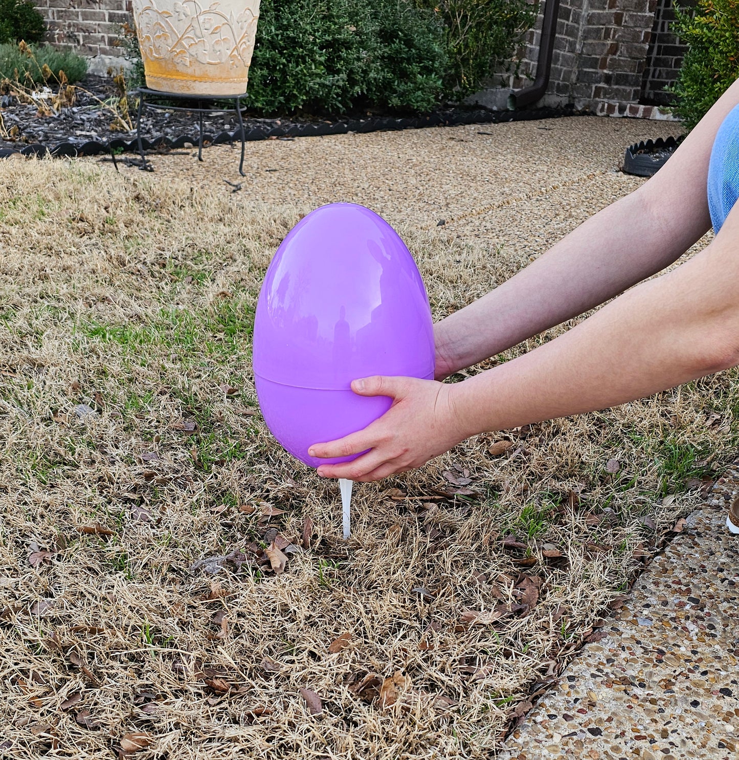 Qty 5 - LED Lighted Pastel Colored Jumbo Easter Eggs , 11" Tall, Battery Operated, Built in Timer