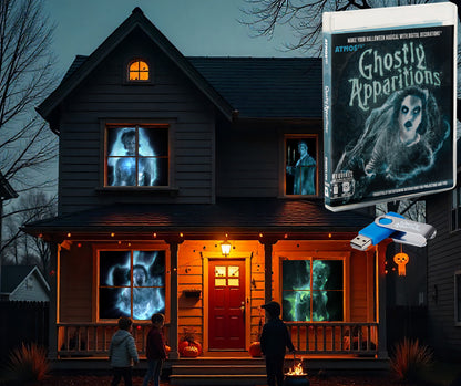 AtmosFX Ghostly Apparitions Halloween Digital Decoration on USB