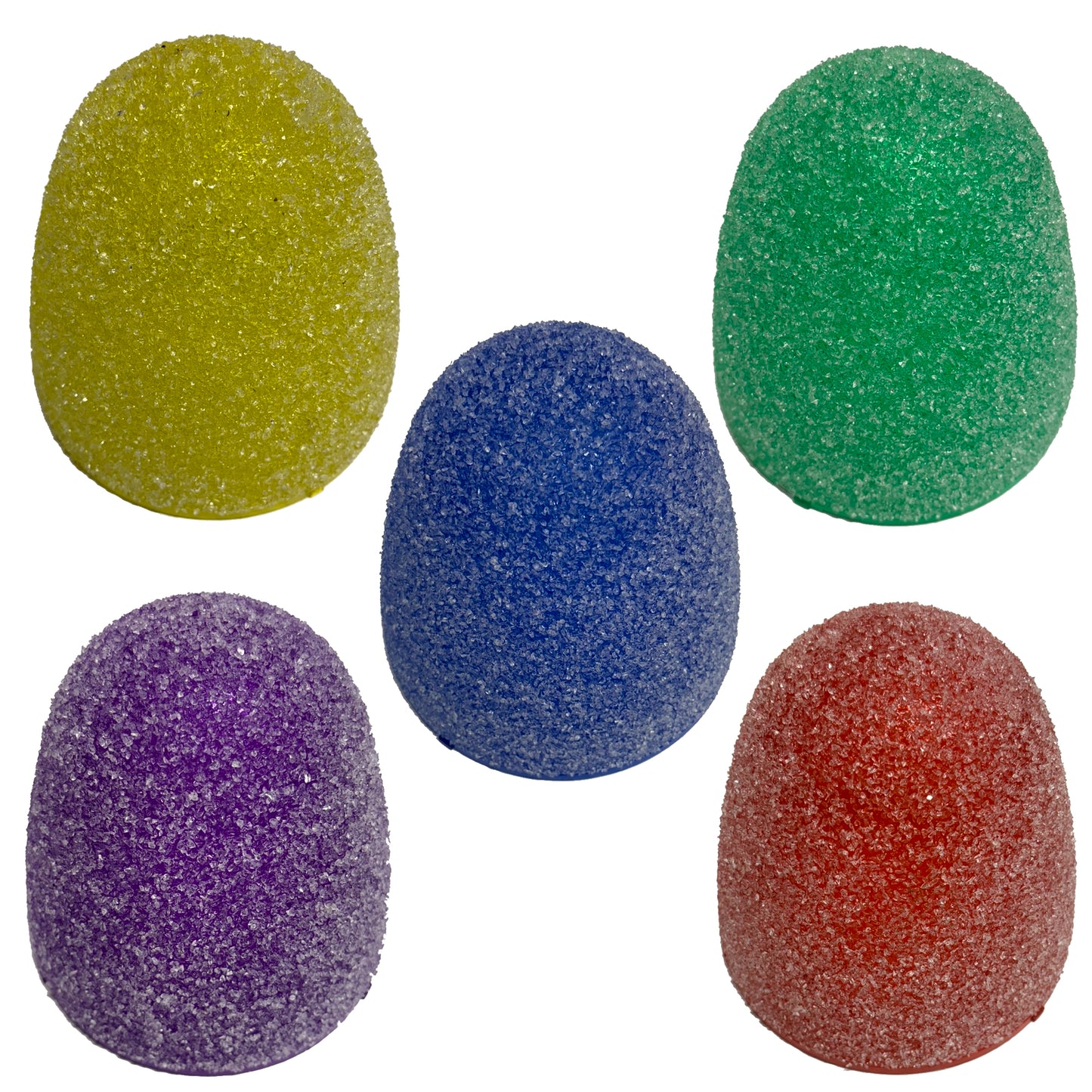 Set of 5 - Replacement Covers ONLY - for 8" Tall Sugar Coated LED Gumdrop Christmas Pathway Lights