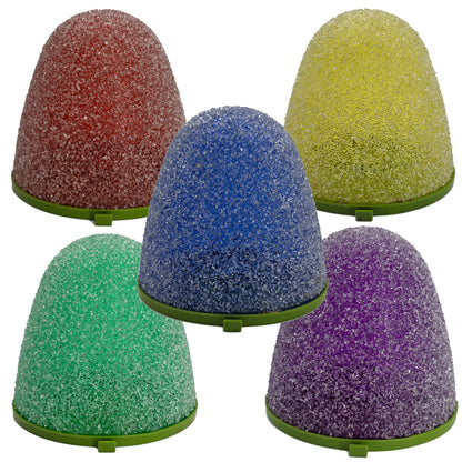 Set of 5 - 8" Tall Sugar Coated LED Gumdrop Christmas Pathway Lights - A/C Powered