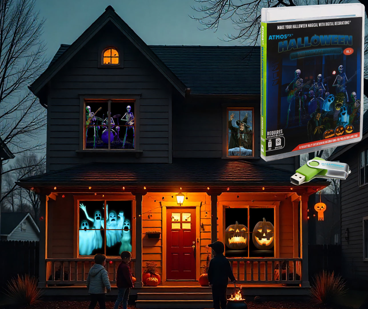 AtmosFX Halloween Hollusion Digital Decoration on USB
