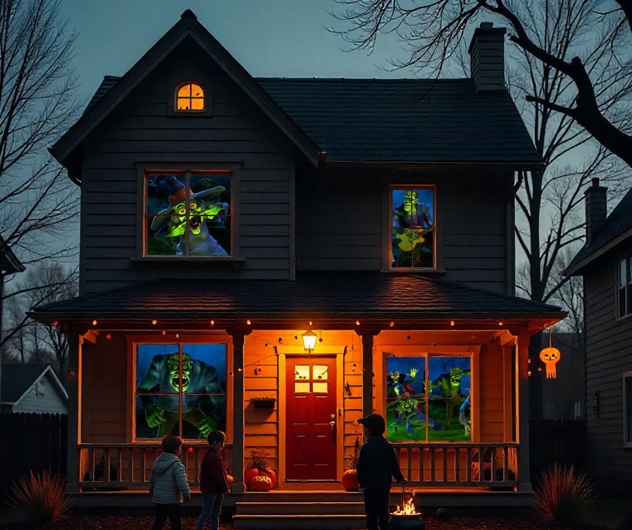 AtmosFX® Monster Bash Halloween Digital Decoration on USB Includes 6 Atmosfx Video Effects for Hallloween