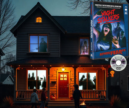 AtmosFX Night Stalkers Digital Decorations DVD for Halloween Holiday Projection Decorating
