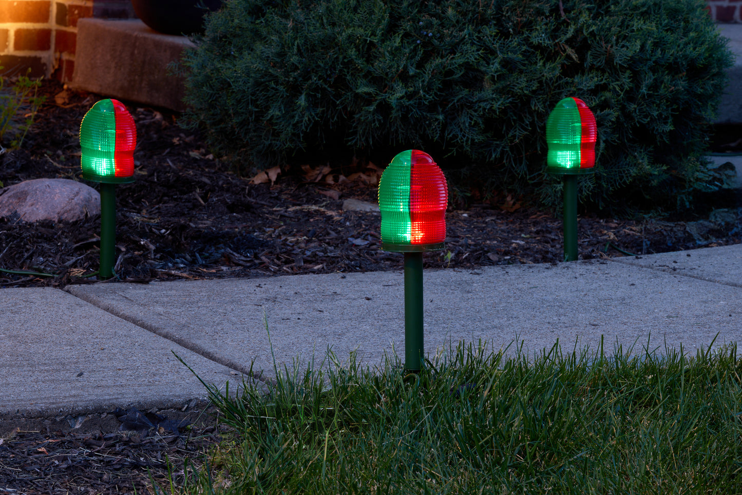 Vintage Santa Runway Lights with Santa Landing Zone Inflatable Sign