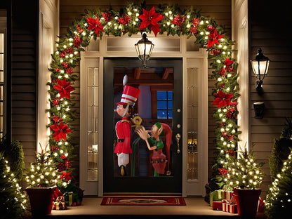 AtmosFX Santa's Workshop Digital Decoration on USB + 48" x 72" White Fabric Rear Projection Screen
