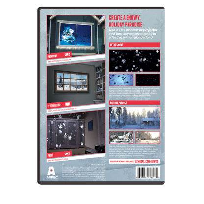 AtmosFX Winter Wonderland DVD + 48" x 72" White Holographic Screen for Christmas Projection