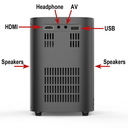 HD LED Projector with Sound and Remote