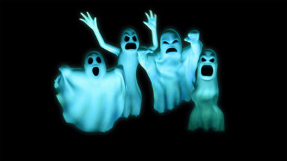 AtmosFX Halloween Digital Decoration USB - Halloween Hollusion + 5.5 ft x 9 ft Projection Screen