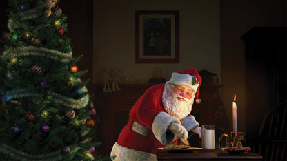 AtmosFX Santa's Visit DVD + 48" x 72" White Holographic Screen for Christmas Projection
