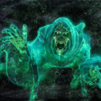 AtmosFX Halloween Digital Decoration USB - Phantasms + 5.5 ft x 9 ft Projection Screen