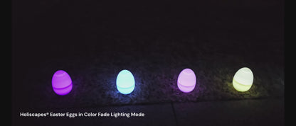 Qty 5 - LED Lighted Pastel Colored Jumbo Easter Eggs , 11" Tall, Battery Operated, Built in Timer