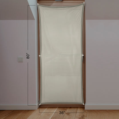 (36" x 80") Gray Door Holographic Rear Projection Screen with Mounting Hardware for Projecting Halloween Videos