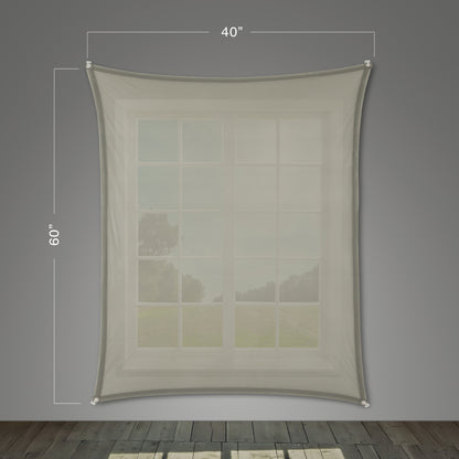 (40" x 60") Gray Door Holographic Rear Projection Screen with Mounting Hardware for Projecting Halloween Videos