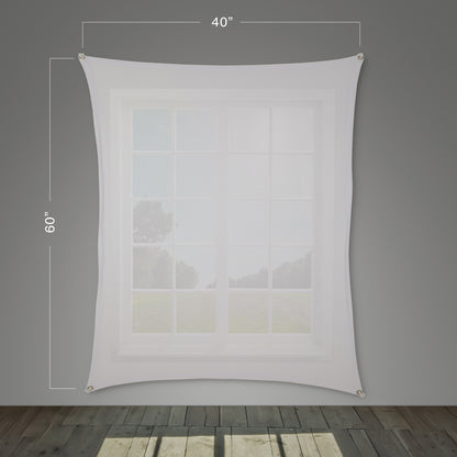 (40" x 60") White Holographic Rear Projection Screen with Mounting Hardware for Projecting Halloween Videos
